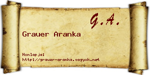 Grauer Aranka névjegykártya
